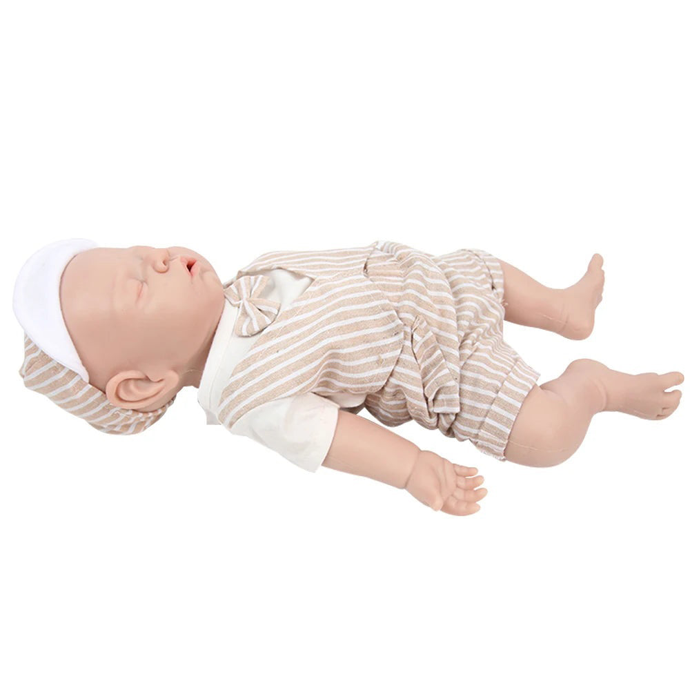 43cm 2508g Full Body Silicone Reborn Baby Boy Doll Realistic with Clothes-1